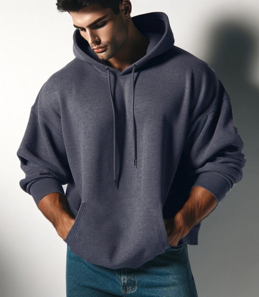 RMK Kapuzenpullover Herren Hoodie Pullover Langarmshirt Oversize Los Angeles mit Kapuze – Bild 3 von 4