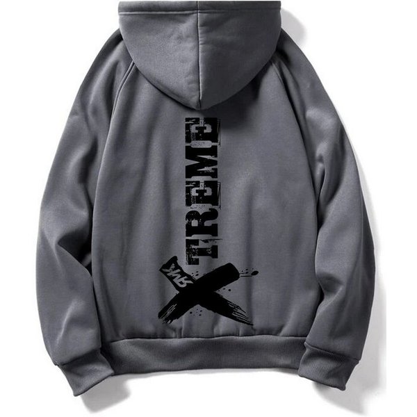 RMK Kapuzenpullover Herren Hoodie Pullover Pulli Langarmshirt Longsleeve mit Taschen Print mit Kapuze
