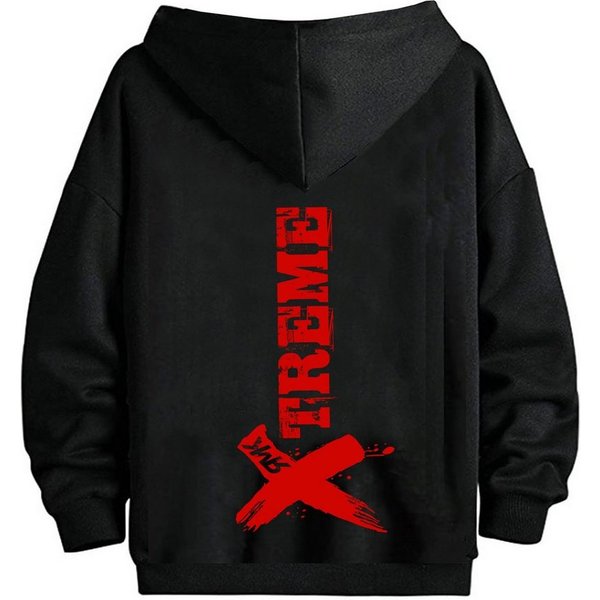 RMK Kapuzenpullover Herren Hoodie Pullover Pulli Langarmshirt Longsleeve mit Taschen Print mit Kapuze