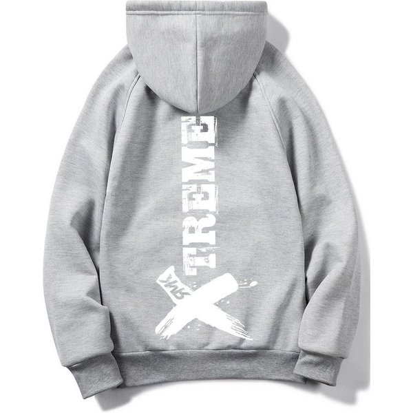 RMK Kapuzenpullover Herren Hoodie Pullover Pulli Langarmshirt Longsleeve mit Taschen Print mit Kapuze