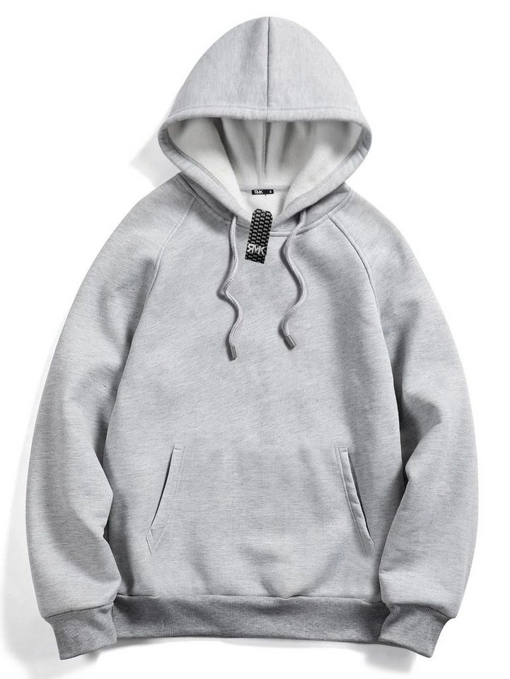RMK Kapuzenpullover Herren Hoodie Pullover Pulli Langarmshirt Longsleeve mit Taschen Print mit Kapuze – Bild 2 von 2