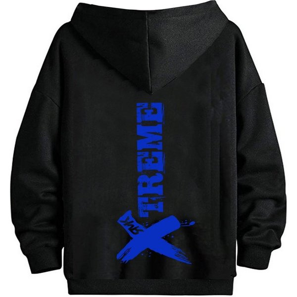 RMK Kapuzenpullover Herren Hoodie Pullover Pulli Langarmshirt Longsleeve mit Taschen Print mit Kapuze