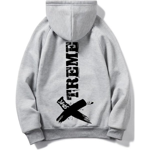 RMK Kapuzenpullover Herren Hoodie Pullover Pulli Langarmshirt Longsleeve mit Taschen Print mit Kapuze