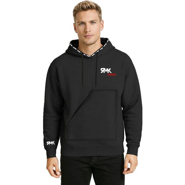 RMK Kapuzenpullover Herren Winter Pullover Bolsa Hoodie mit Bauchtasche mit Kapuze