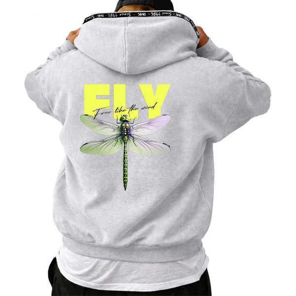 RMK Kapuzenpullover Herren Winter Pullover Fly Libelle