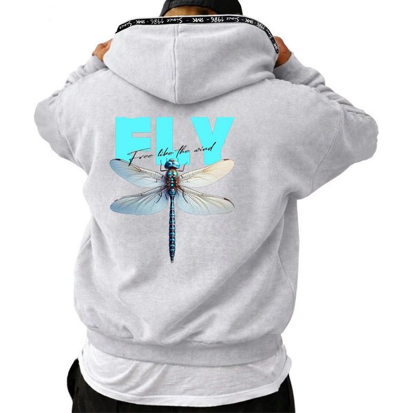 RMK Kapuzenpullover Herren Winter Pullover Fly Libelle
