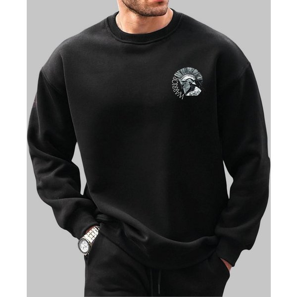RMK Rundhalspullover Herren Pullover Damen Pullover Oversized Fitness Sparta Gym mit Rundhalsausschnitt
