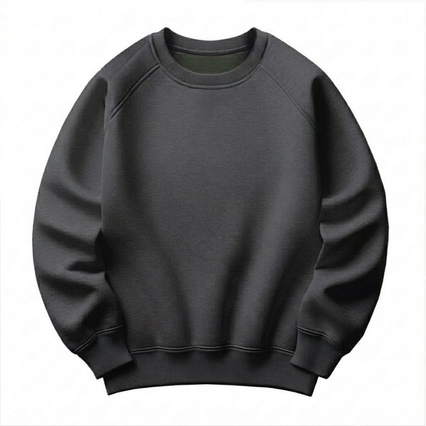 RMK Rundhalspullover Herren Pullover Langarmshirt Sweatshirt Pulli Loose Fit Oversize in Unifarbe