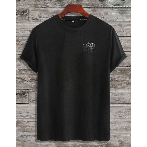 RMK T-Shirt Herren Shirt kurzarm Rundhals Basic Liebe mit "Love" Print aus 100% Baumwolle
