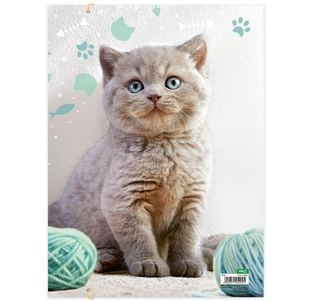 RNK Verlag Organisationsmappe Zeichenmappe Kitty DIN A3, Karton mit Gummizugverschluss Sammelmappe – Bild 3 von 3