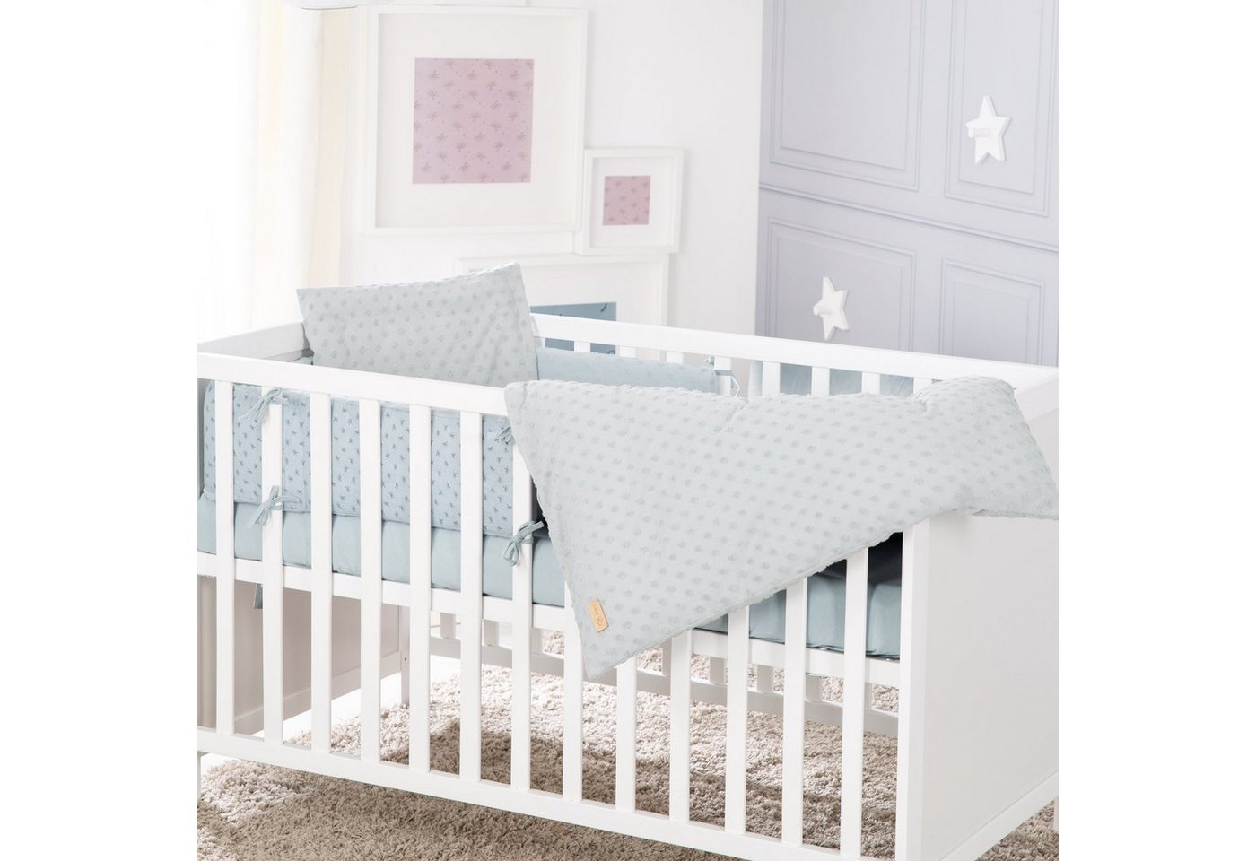 roba® Babybettwäsche Lil Planet, Baumwolle, Bettwäsche, Spannbettlaken & -Nestchen – Bild 2 von 5