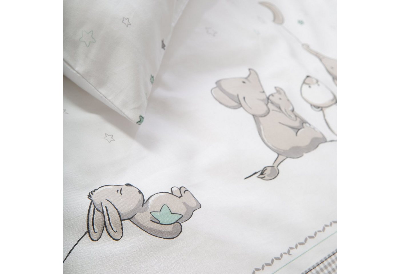 roba® Babybettwäsche Wiegenset, 2 teilig, 2-teilige Wiegenbettwäsche – Bild 3 von 5