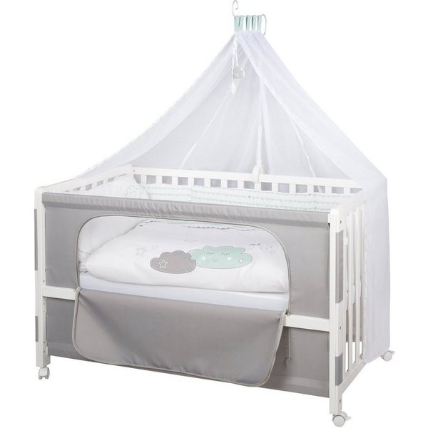 roba® Beistellbett Room Bed, Beistellbett zum Elternbett, komplette Ausstattung