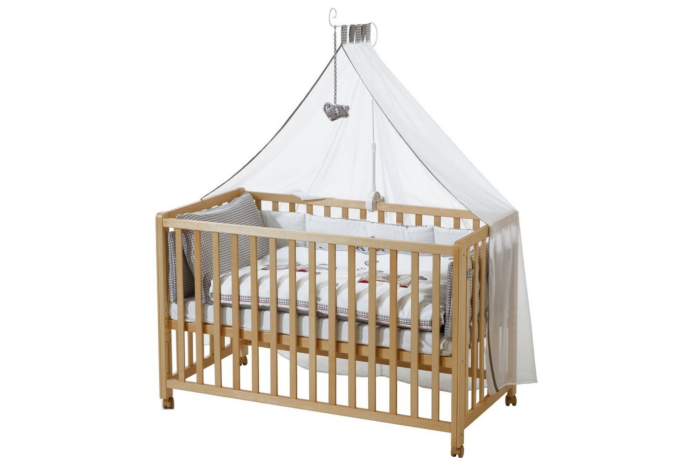 roba® Beistellbett Room Bed, Beistellbett zum Elternbett mit kompletter Ausstattung – Bild 2 von 4