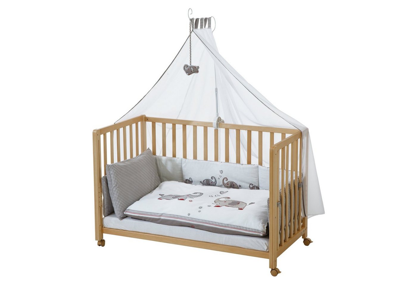roba® Beistellbett Room Bed, Beistellbett zum Elternbett mit kompletter Ausstattung – Bild 3 von 4