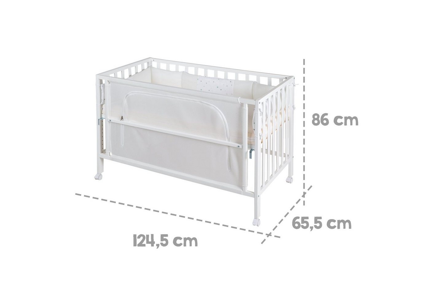 roba® Beistellbett Room Bed safe asleep®, Beistellbett inkl. Ausstattung – Bild 2 von 5