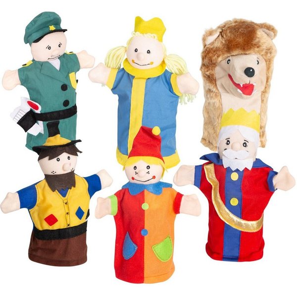 roba® Handpuppe Kasperlefiguren (6-tlg), Kasperlefiguren aus Stoff, für Puppentheater & Rollenspiel