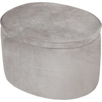ROBA Kinderhocker (oval mit Aufbewahrung, Grau)