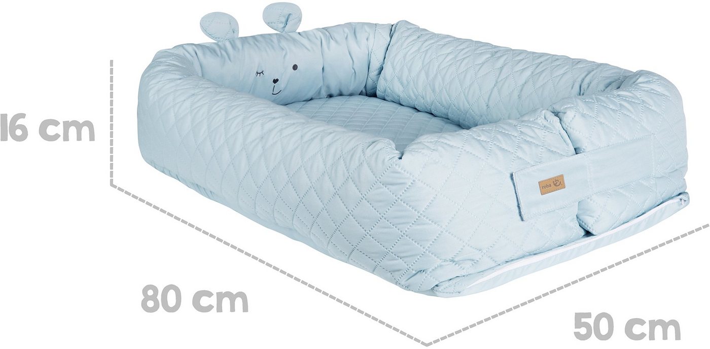 roba® Kuschelnest Babylounge, roba style, Benny, hellblau, 3in1 – Bild 2 von 5