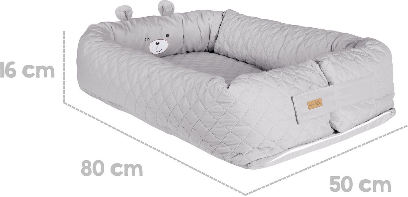 roba® Kuschelnest Babylounge, roba style, Sammy, grau, 3in1 – Bild 2 von 5