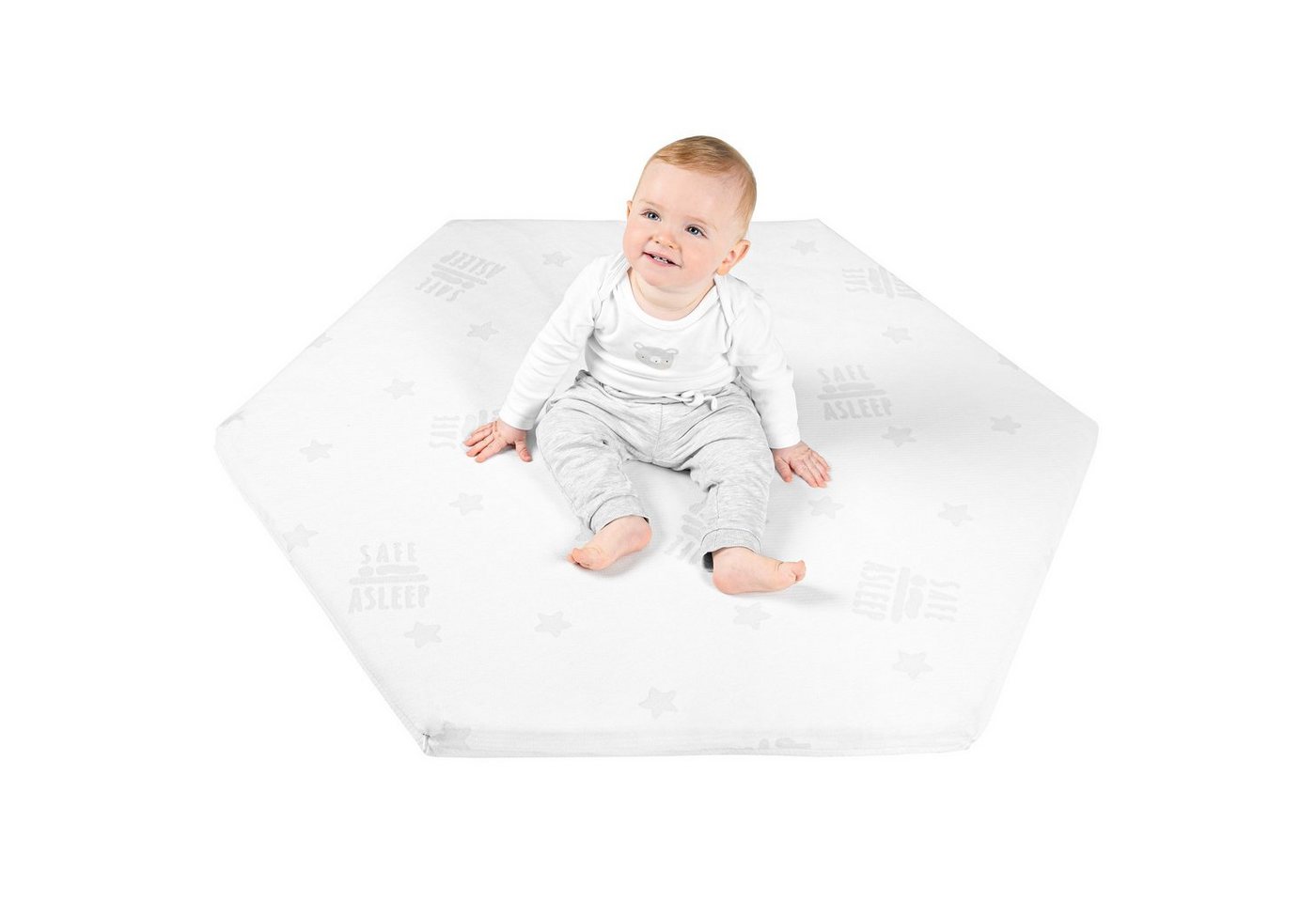 Laufgitter-Matratze safe asleep®, roba®, 4 cm hoch, für 6-eckige Laufgitter – Bild 2 von 5