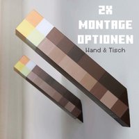 Roba LED-Licht Fackel mit Wandhalterung, aufladbarerer Akku Minecraft