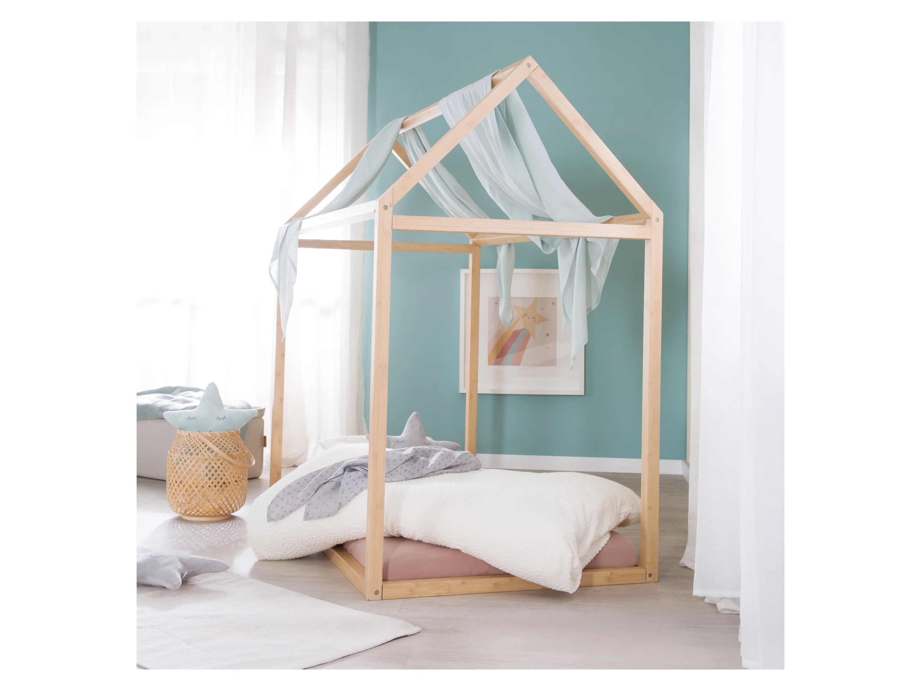 Roba Nachhaltige Hauslounge, Hausbett 'Montessori' Bambus – Bild 4 von 4