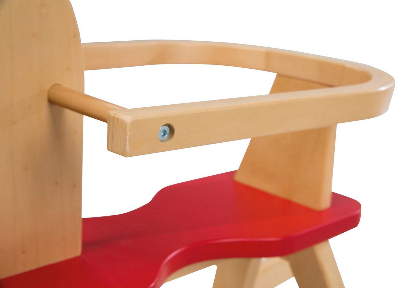 roba® Schaukelpferd Natur/Rot, aus Holz – Bild 3 von 5