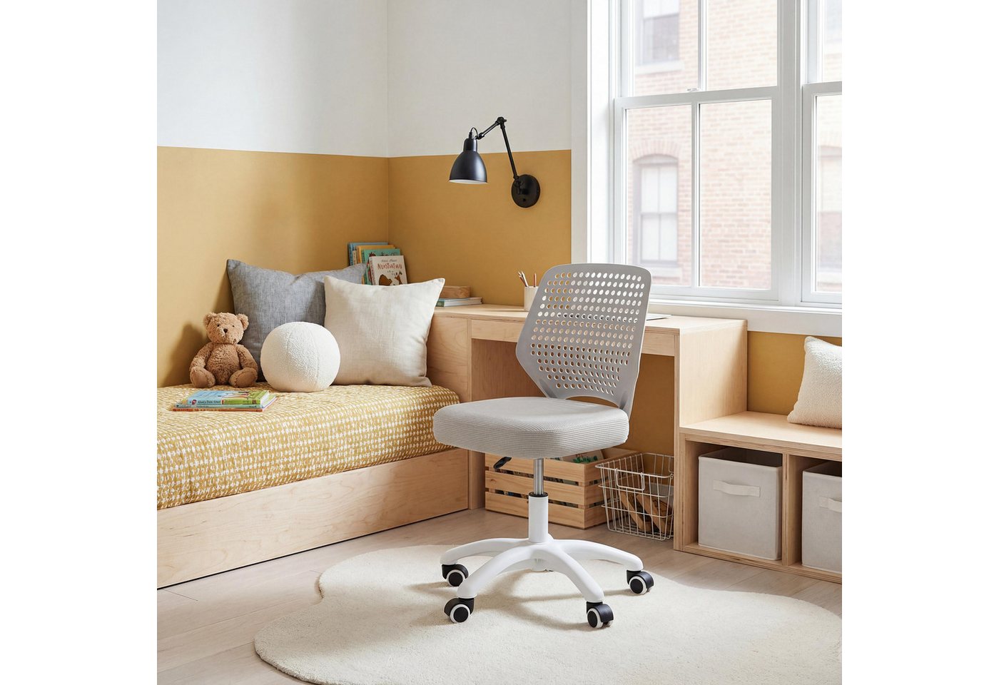roba® Schreibtischstuhl Smart Grow Basic - Bürostuhl Kinder - Ergonomischer Drehstuhl (Stufenlos Höhenverstellbar), stabiles Gestell aus Metall - ab 3 Jahren -  – Bild 2 von 5