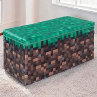 Roba Sitz- und Aufbewahrungsbox, Grasblock, breit, Canvas Minecraft
