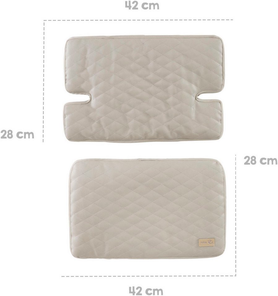 roba® Sitzverkleinerer Greyish gesteppt, (Set, 2-tlg), passend zu den Hochstühlen 'Nature Up' – Bild 2 von 2