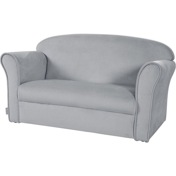 roba® Sofa Lil Sofa mit Armlehnen, bequeme Kindercouch mit Samtstoff bezogen
