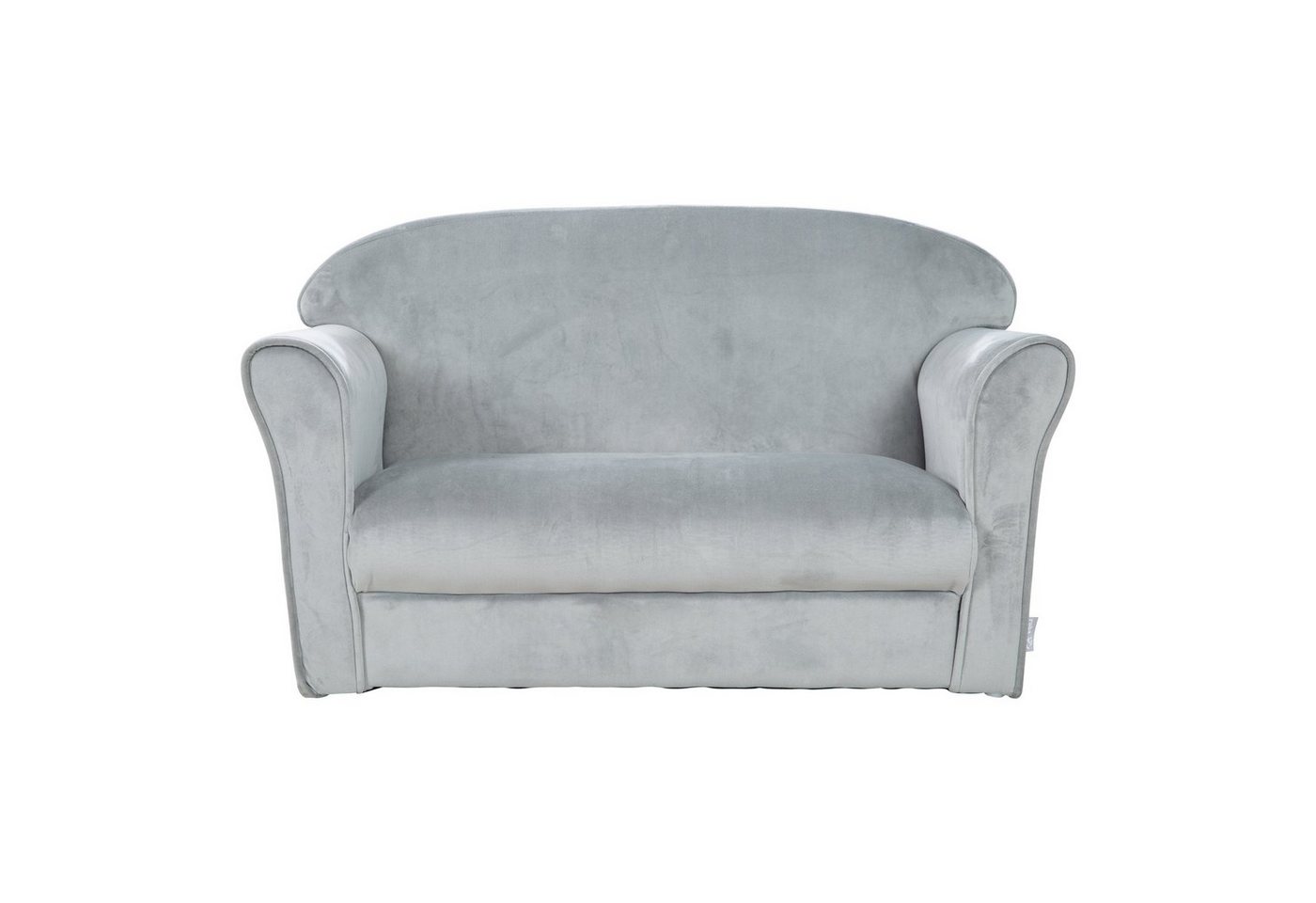 roba® Sofa Lil Sofa mit Armlehnen, bequeme Kindercouch mit Samtstoff bezogen – Bild 3 von 5