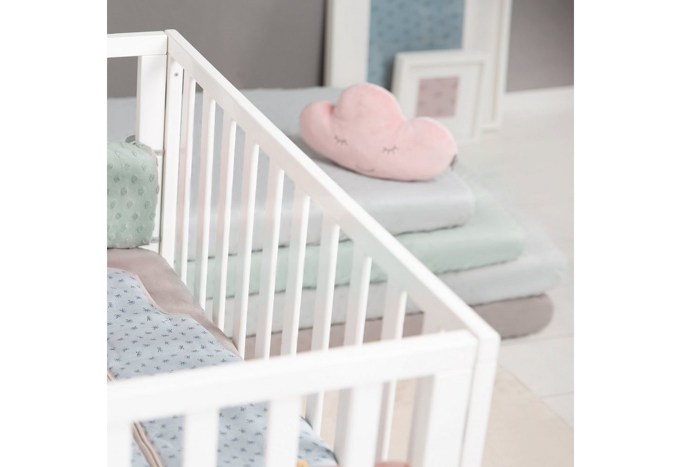 roba® Spannbettlaken Lil Planet, 100% Baumwolle, Spannbettlaken für Wiegenmatratzen – Bild 3 von 5