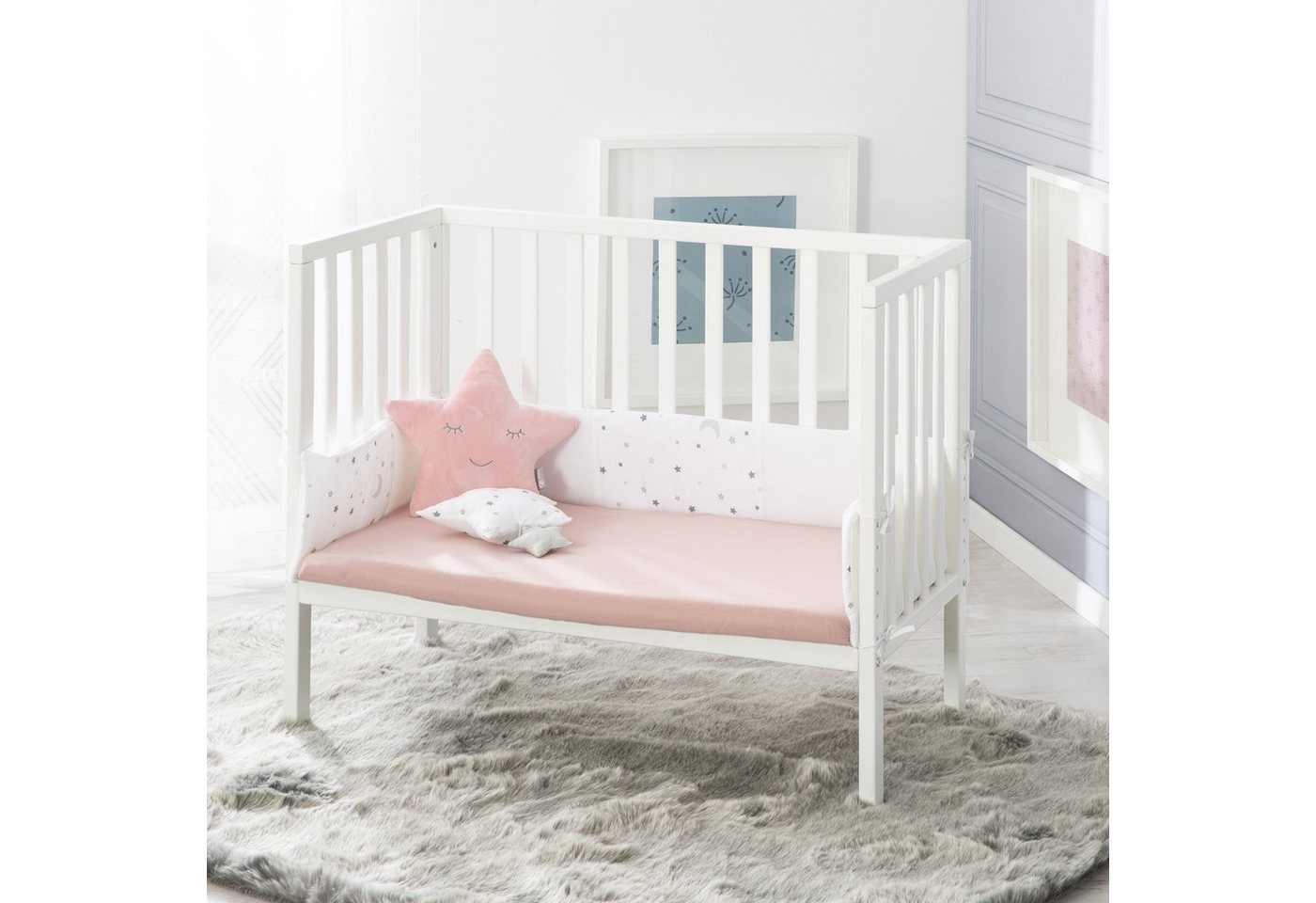 roba® Spannbettlaken Lil Planet, 100% Baumwolle, Spannbettlaken für Wiegenmatratzen – Bild 2 von 5