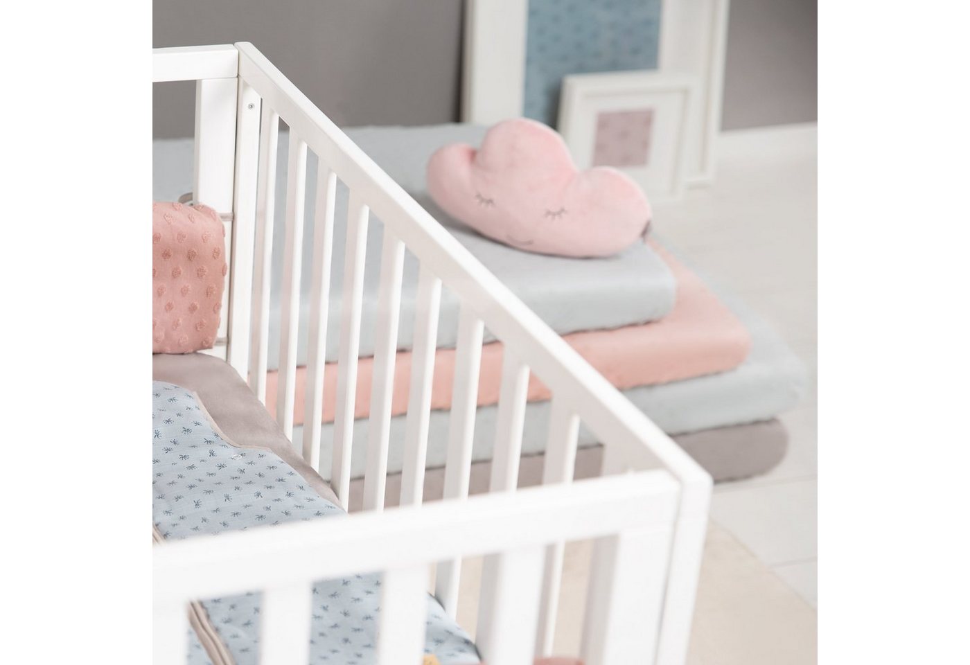 roba® Spannbettlaken Lil Planet, 100% Baumwolle, Spannbettlaken für Wiegenmatratzen – Bild 3 von 5
