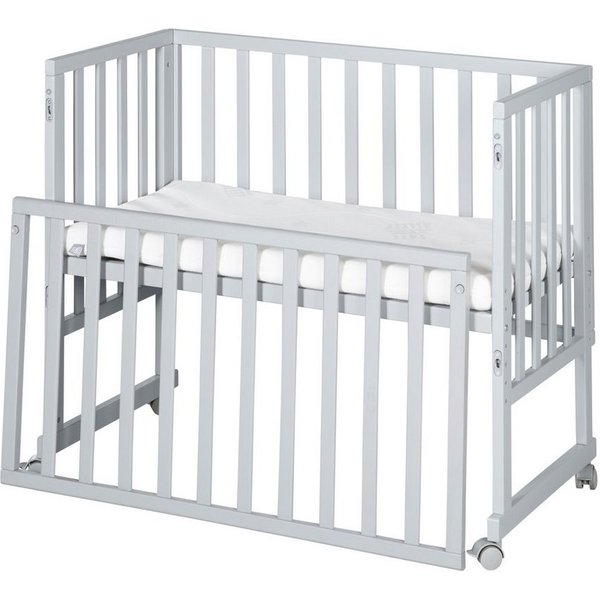 roba® Stubenbett Beistellbett, Stubenbett, höhenverstellbar inkl. Matratze & Canvas Barriere
