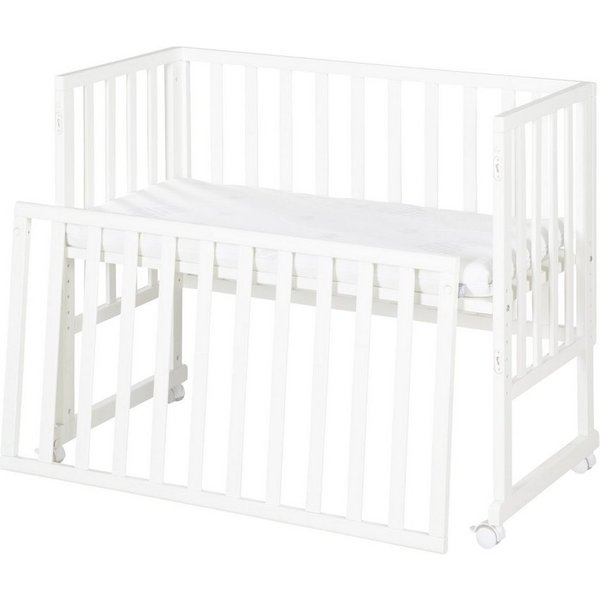 roba® Stubenbett Beistellbett, Stubenbett, höhenverstellbar inkl. Matratze & Canvas Barriere