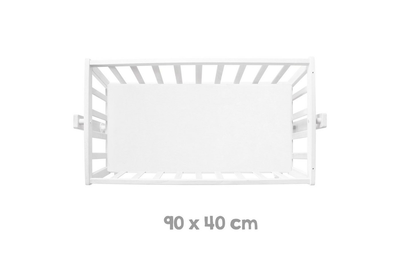 roba® Stubenbett Wiegenset inkl. Matratze, Wiegefunktion mit Feststellknopf & Rollen – Bild 4 von 5