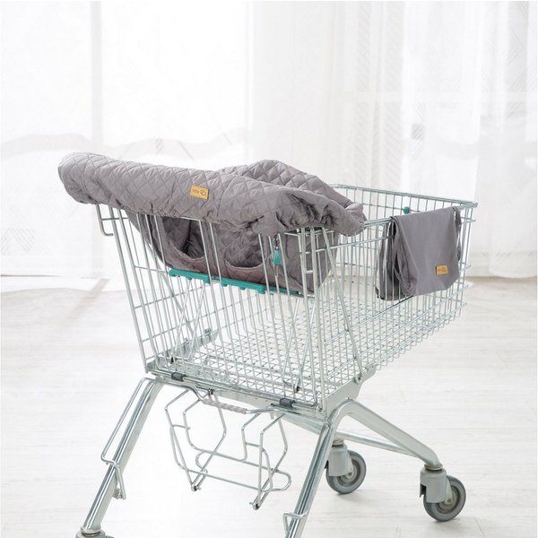 roba® Tragetuch Style, anthrazit, Einkaufswagenschutz inkl. Tragerucksack
