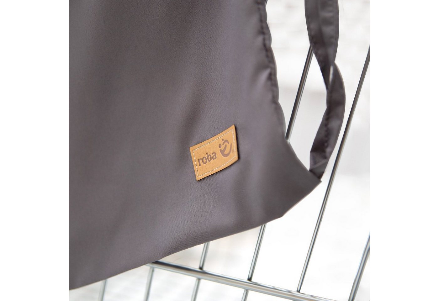 roba® Tragetuch Style, anthrazit, Einkaufswagenschutz inkl. Tragerucksack – Bild 3 von 5