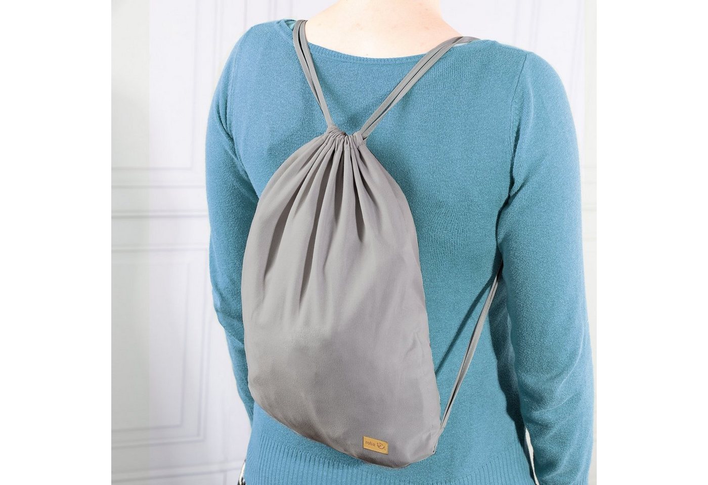 roba® Tragetuch Style, anthrazit, Einkaufswagenschutz inkl. Tragerucksack – Bild 4 von 5