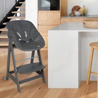 Roba Treppenhochstuhl, Set 2in1 Graphite gesteppt Born Up 'Luxe'
