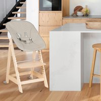 Roba Treppenhochstuhl, Set 2in1 Greyish gesteppt Born Up 'Luxe'
