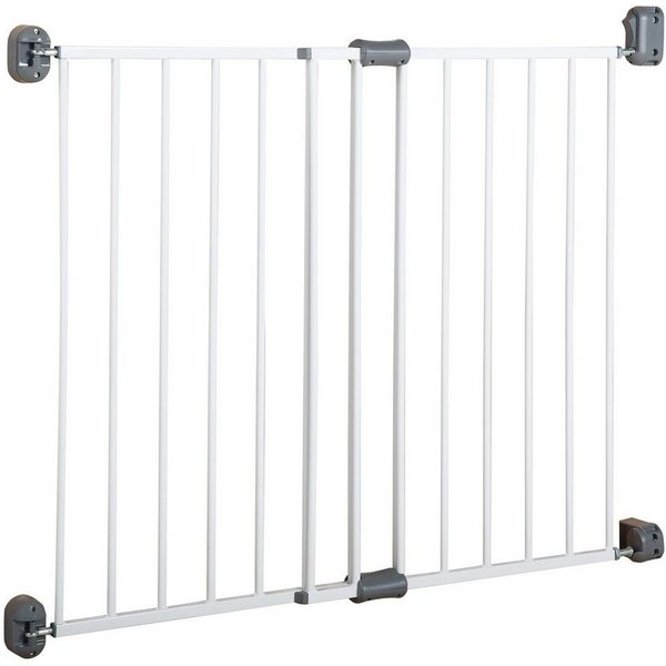 roba® Türschutzgitter Easy Step, Metall Schutzgitter weiß, extra hoch, variable Breite 60 - 97 cm