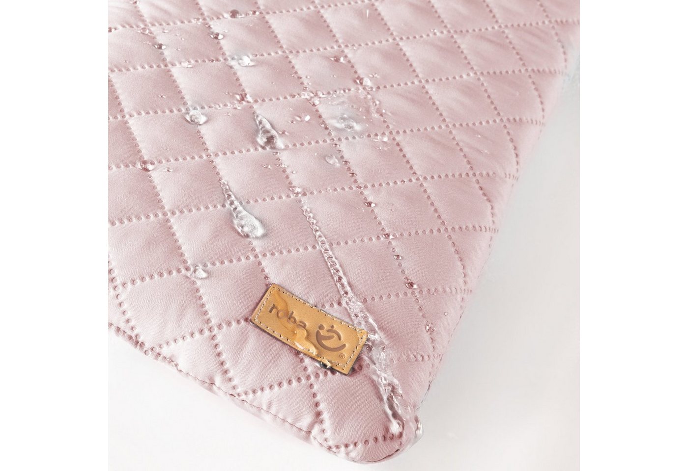 roba® Wickelauflage Style, Soft, mauve, mit aufgesticktem Gesicht – Bild 4 von 5
