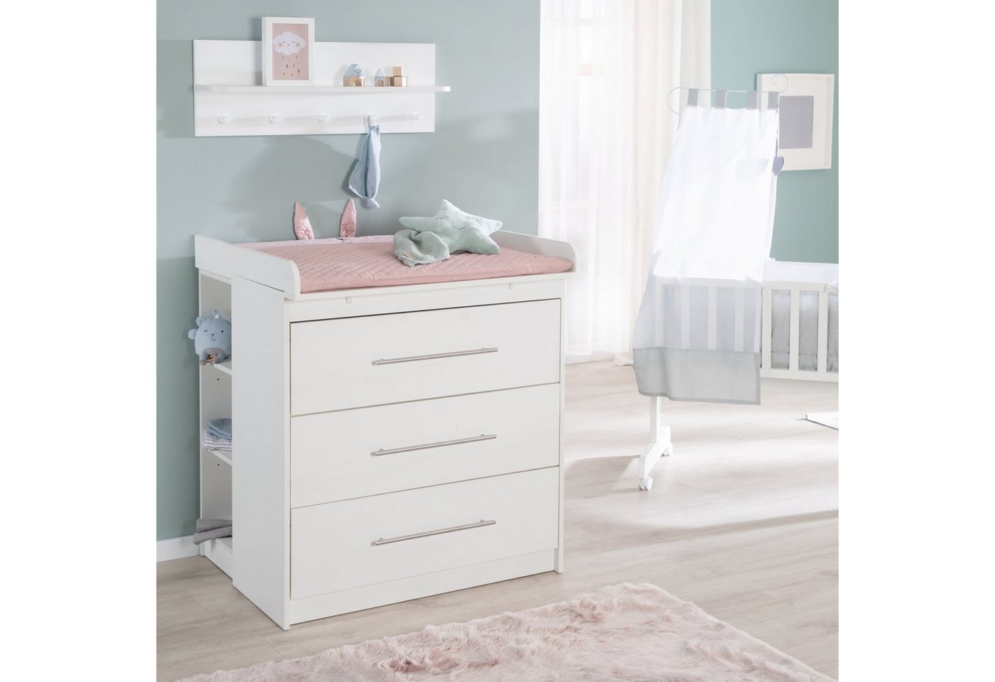 roba® Wickelkommode Maren, mit abnehmbarem Aufsatz, schmal, 3 Schubladen – Bild 2 von 5