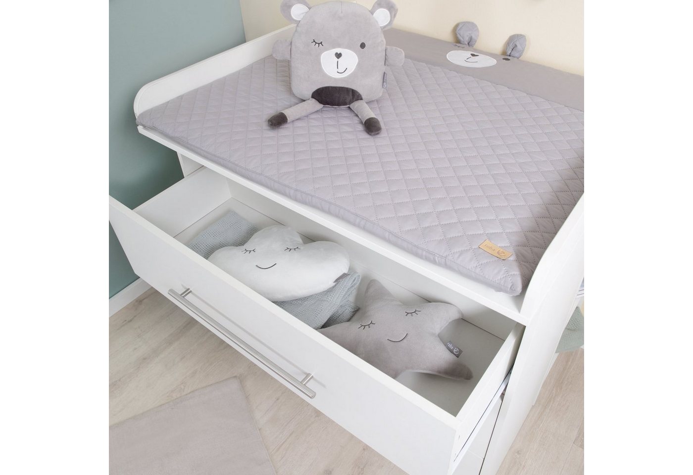 roba® Wickelkommode Maren, mit abnehmbarem Aufsatz, schmal, 3 Schubladen – Bild 4 von 5