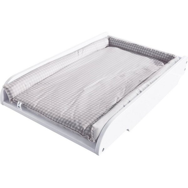 roba® Wickelplatte Adam & Eule, inkl. Wickelauflage – zum Aufsetzen auf Baby- & Kinderbetten