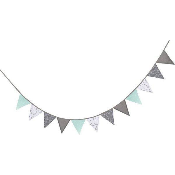roba® Wimpelkette 12 Wimpel (2m), Länge Kette 3m, Baby- & Kinderzimmer